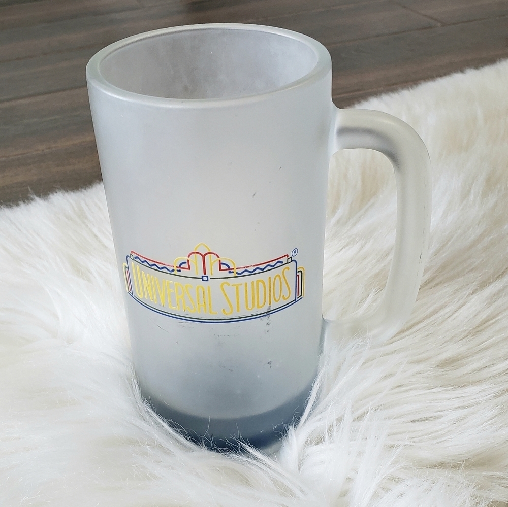 Vintage Universal Studios Frosted Glass Beer Mug